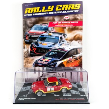 FIAT 124 ABARTH № 28 КОЛЛЕКЦИЯ РАЛЛИЕВЫХ АВТОМОБИЛЕЙ ПОРТУГАЛИЯ Деагостини 1:43 ПРЕМИУМ