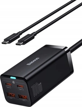 BASEUS SZYBKA ŁADOWARKA GaN3 2x USB-C/2x USB 100W