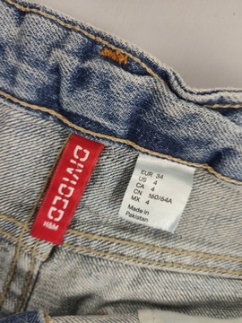 H&M Jeansowe SPODENKI z przetarciami 34