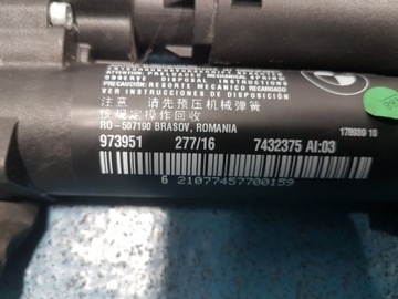 BMW 4 F36 ELELKTRICKÝ VZPĚRA/TLAKOVAČ KRYT LEVÝ 7432375