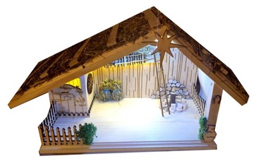 Szopka Bożonarodzeniowa, betlejemska drewniana, święta