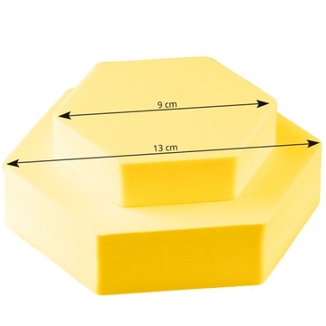 Куб шестигранник 13см ЖЕЛТЫЙ для фотореквизита ЖЕЛТЫЙ