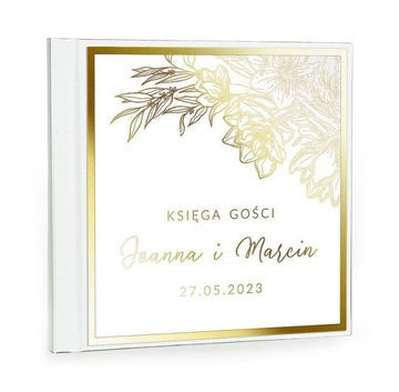 Księga Gości ZŁOCONE KWIATY /150 stron!