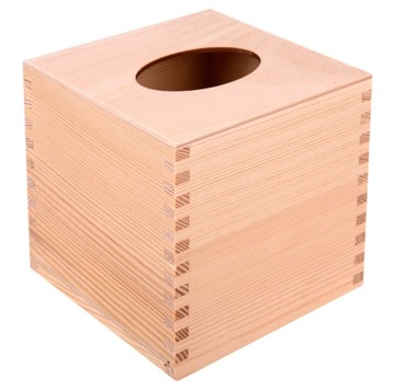 CHUSTECZNIK drewniany pudełko chusteczki DECOUPAGE
