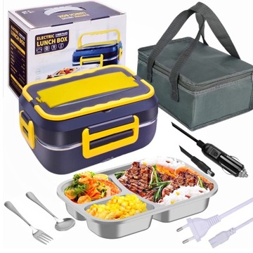 Elektryczny Lunch Box Termos Obiadowy Samochodowy