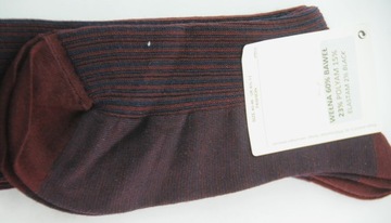 PODKOLANÓWKI BURLINGTON WEŁNA MERINO 98% BORDO GRANAT 40-46 -50%