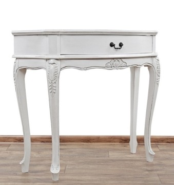 НОВЫЙ РЕЗНОЙ КОНСОЛЬНЫЙ СТОЛИК, ЦВЕТ АНТИЧ-БЕЛЫЙ