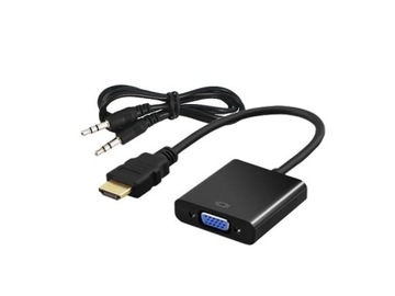 Adapter HDMI M - VGA F z audio, CL-23/B
