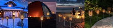 4 шт. БОЛЬШАЯ СОЛНЕЧНАЯ ЛАМПА ФАКЕЛ С ЭФФЕКТОМ ПЛАМЕНИ 96LED 78см