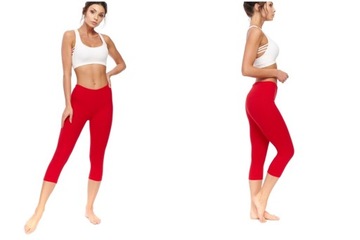 LEGGINSY GETRY 3/4 BAWEŁNIANE MIX KOLORÓW M