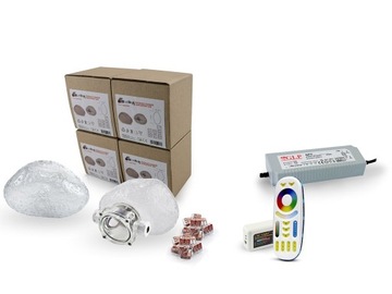 4x Lampa Ogrodowa LedBruk Kamień 24V IP68 LED RGB