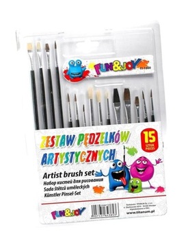 PĘDZLE ARTYSTYCZNE 15SZT