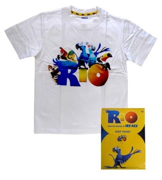 KOSZULKA DZIECIĘCA T SHIRT BLUZKA BAWEŁNA RIO 128