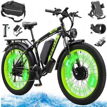 Rower elektryczny 2000W 23AH 55KM/H Podwójny silnik hydrauliczny tarczowy 26-calowe grube opony