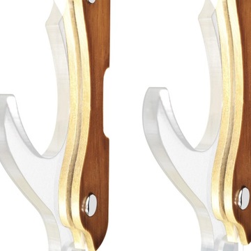 Wieszak na miecze do montażu na ścianie, stojak na miecze do pokoju gier, brązowy, 1-warstwowy stojak