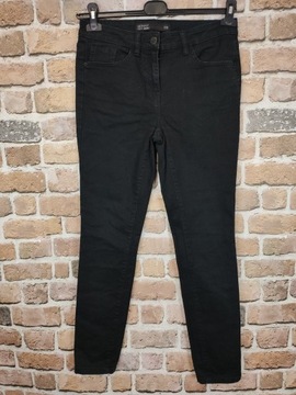 NEXT Jeansowe SPODNIE SKINNY Czarne rozm. 38 UK 10