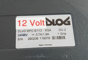 ADVANTECH DLOG MPC6/112 XGA DC-2 MPC6112XGADC2