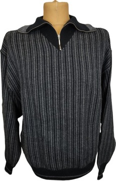 GIRAMONDO Dzianinowy SWETER z GOLFEM 50% Wełna rozm 50