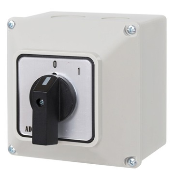 ŁĄCZNIK KRZYWKOWY 40A 0-1 3F W OBUDOWIE IP65