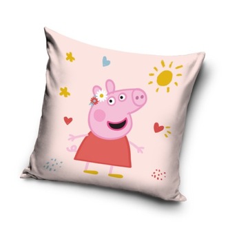 POSZEWKA pluszowa dekoracyjna na poduszkę ŚWINKA PEPPA 40x40 cm WELWET