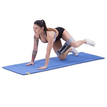 СЕРЫЙ РЕГУЛИРУЕМЫЙ НАБЕДРО ДЛЯ УПРАЖНЕНИЙ Эластичный, ПРОЧНЫЙ