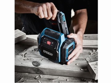 Строительная радиостанция Erbauer с Bluetooth, НА АККУМУЛЯТОРЕ