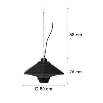 WISZĄCY PROMIENNIK PODCZERWIENI TARASOWY BLUMFELDT GRZEJNIK 800/1200W LED