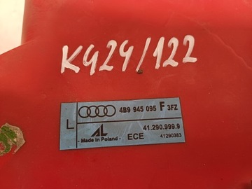 AUDI A6 C5 08- FACELIFT KOMBI LEVÝ ZADNÍ SVĚTLO 4B9945095