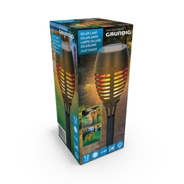 Lampa solarna pochodnia do ogrodu,48cm,12LED,OGIEŃ