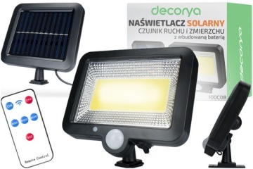 СВЕТОДИОДНАЯ ЛАМПА С СОЛНЕЧНОЙ ПАНЕЛЬЮ С ДЕТЕКТОРОМ ДВИЖЕНИЯ IP65