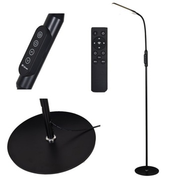 LAMPA LED STOJĄCA PODŁOGOWA LAMPKA BIURKOWA NOCNA ZASILACZ PILOT IR