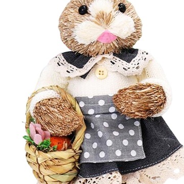 14-дюймовый соломенный пасхальный кролик, рисунок ручной работы в стиле C, реквизит для фотографий