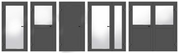 Алюминиевые двери '90 Полное остекление