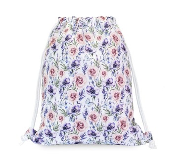 PLECAK WOREK BUTTERFLY MOTYL KWIATY RÓŻE BAGGAGE