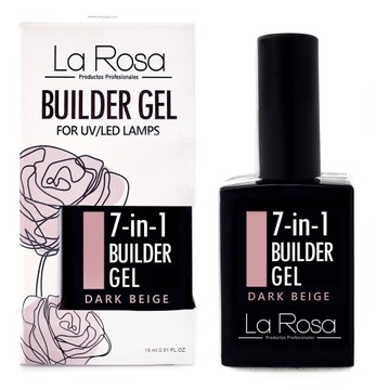 La Rosa Żel Do Paznokci Budujący Podkładowy 7w1 Dark Beige UV/LED 15 ml