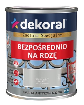 Dekoral Emalia antykorozyjna RAL 7035 szary jasny połysk 0,65l