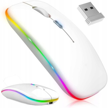 БЕСПРОВОДНАЯ ИГРОВАЯ МЫШЬ С БЕСШУМНЫМ СВЕТОДИОДОМ RGB