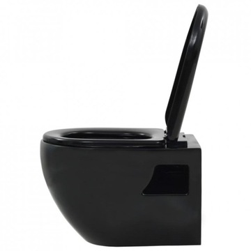 WISZĄCA MISA WC TOALETA MUSZLA CZARNA CERAMICZNA