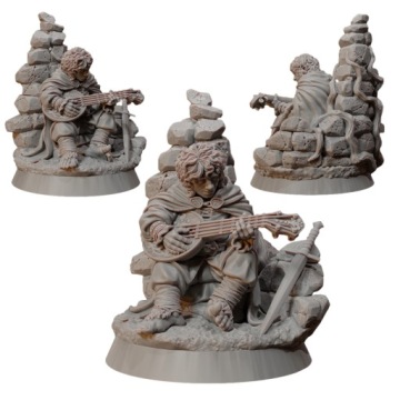 Halfling Bard RPG D&D Pathfinder Dungeons and Dragons