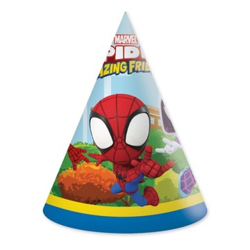 CZAPECZKI PAPIEROWE SPIDEY I PRZYJACIELE 6 SZT