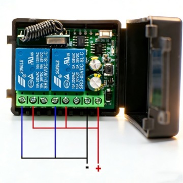 Реле дистанционного управления с пультом в корпусе 433 Mhz 85-250V 10A