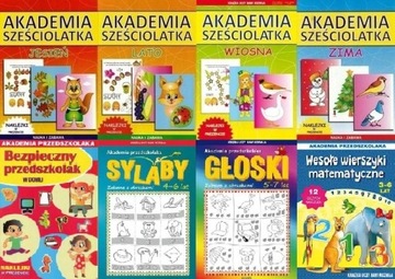 AKADEMIA PRZEDSZKOLAKA nauka i zabawa ZESTAW 8 szt