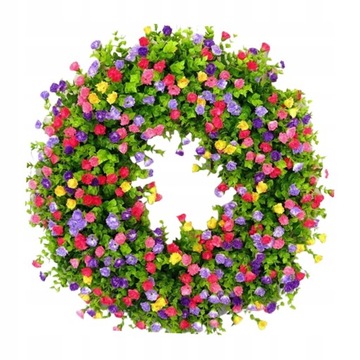 Весенняя входная дверь 20 дюймов фиолетово-желтая