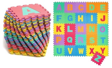 GRUBA MATA PIANKOWA PUZZLE PIANKOWE ALFABET XXL 26 szt. GRUBE PUZZLE EVA