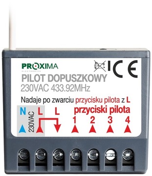 FLOR NICE pilot puszkowy PD230 230V zamiennik