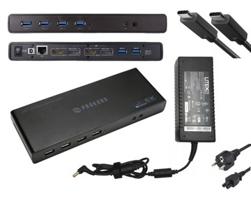UNIWERSALNA STACJA DOKUJĄCA PROKORD USB-C DUAL 4K UG69PD1 + zasilacz