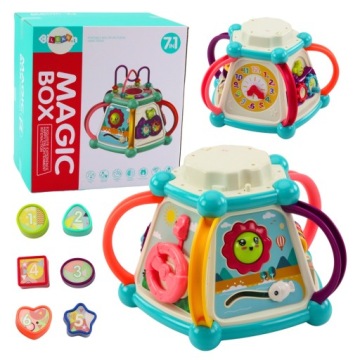 Багатофункціональний кубик розвивальний сортер 7 в 1 світло і звук