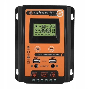 SOLAR REGULATOR ŁADOWANIA 30A MPPT 12V 24V USB LCD