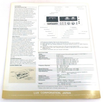 LUXMAN K-5 ORIGINAL PROSPECT Япония 1975 г.