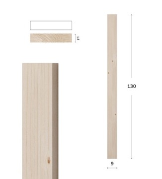 Sztachety drewniane 130CM W3 różne wzory, SUCHE, świerk, deska strugana
